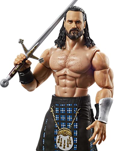 WWE Drew McIntyre Top Picks Elite Collection Action Figure with Accessories, 6-inch Posable Collectible Gift for WWE Fans Ages 8 Years Old & Up