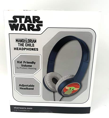 Star Wars Kid Safe Headphones Mandalorian The Child Print Over The Ear Padded Cushions