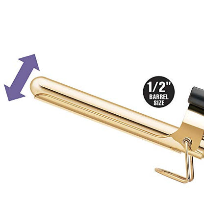 HOT TOOLS Professional 24K Gold Marcel Curling Iron/Wand, 1/2 inch HT1107