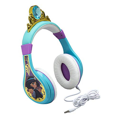 Kids Headphones for Kids Disney Aladdin Adjustable Stereo Tangle-Free 3.5mm Jack Wired Cord Over Ear Headset for Children Parental Volume Control Kid Friendly Safe Great for School Home Travel