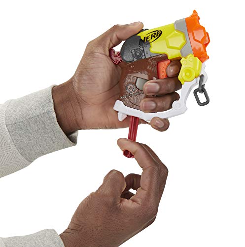 NERF Microshots Overwatch Roadhog Blaster -- Includes 2 Official Elite Darts -- for Kids, Teens, Adults