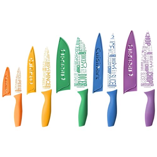 Cuisinart 10-Piece Ceramic Coated Knife Set (Chop Slice Dice Mince Peel Print)