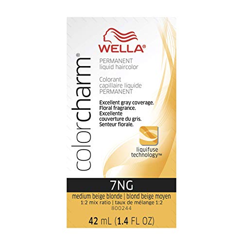 Wella Color Charm Permanent Liquid Hair Color for Gray Coverage Liquid 7NGMedium Beige Blonde