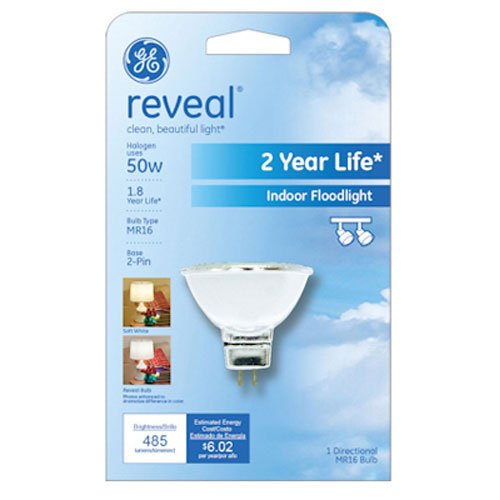 GE Lighting 82110 50-Watt Reveal with Halogen Floodlight MR16 Light Bulb