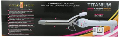 Gold 'N Hot Professional Titanium Spring Curling Iron, 3/4 Inch GH3111