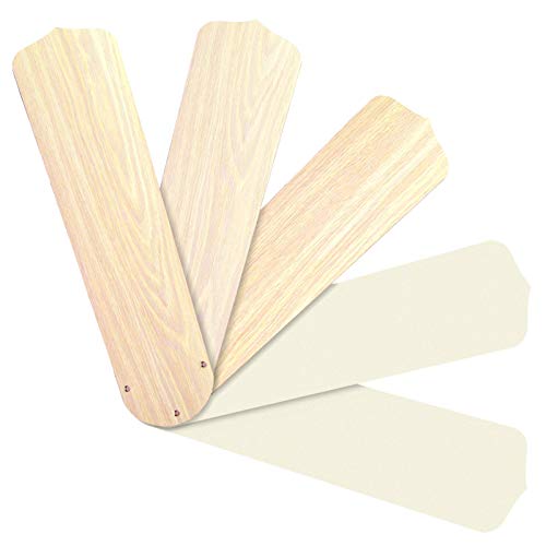 Replacement Blades for 52" Ceiling Fan Washed Oak/Textured Ivory Reversible 5-pack AirWin 236-B67