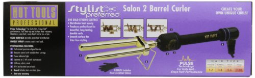 Hot Tools-HTG-1855-Salon, 2 Barrel Curler, Gold/Black