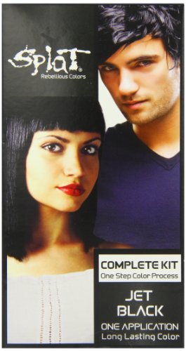 Splat | Original Complete Jet Black Hair Dye Kit | Permanent | Long Lasting | Vegan and Cruelty-Free