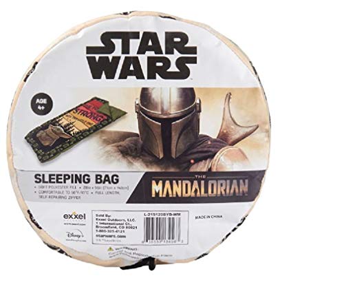 Star Wars: the Mandalorian Baby Yoda 50 Degree Rectangular Kids Sleeping Bag, Green