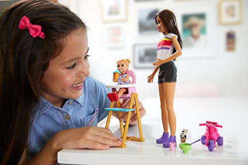 Barbie Skipper Babysitters Inc. Doll & Baby Feeding Doll Playset