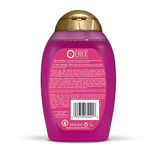 OGX Detoxifying + Pomegranate & Ginger Shampoo, 13 Ounce