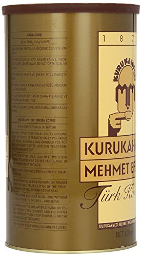 Turkish Ground & Roasted Coffee (Kurukahveci Mehmet Efendi Cekilmiş ve Kavrulmus Turk Kahvesi) – 1.1lb