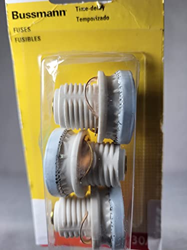 Bussmann 125 volts Time Delay Plug Fuse 3 pk