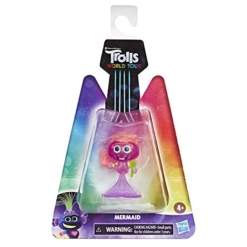 Trolls DreamWorks World Tour Mermaid, Collectible Doll with Microphone Accessory, Toy Figure Inspired by The Movie World Tour, 2 inches, (Model: N/A)