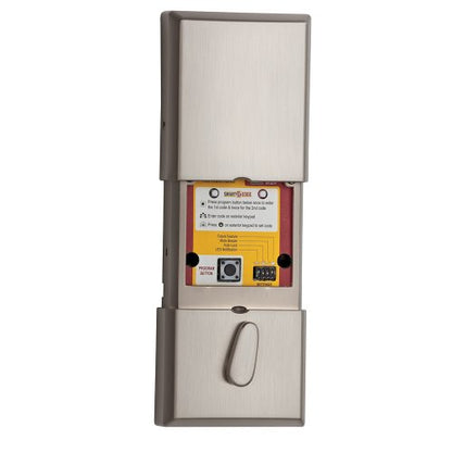 Kwikset 909 Contemporary SmartCode Electronic Deadbolt featuring SmartKey in Satin Nickel