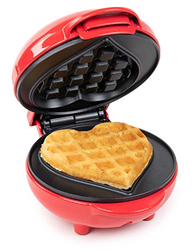 Nostalgia MyMini Heart shaped waffle maker personal hash browns Valentines Gift compact size