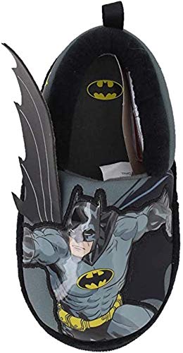 BBC International Toddler Boys Batman Winged Slippers Size 7/8 Grey