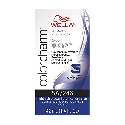 WELLA Color Charm Permanent Liquid Hair Color, 246/5A Light Ash Brown 1.4 Fl Oz (Pack of 1)