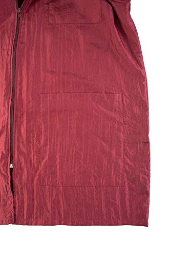 Betty Dain Nylon Barber Jacket, Short-Sleeves,  Burgundy, XL