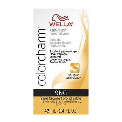 Wella Color Charm Permanent Liquid Hair Color for Gray Coverage Liquid 9NG Sand Blonde, 1.42 Fl Oz (Pack of 1)