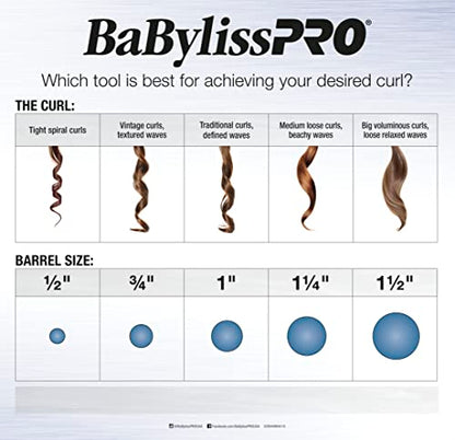 BabylissPRO Porcelain Ceramic 1" Marcel Curling Iron