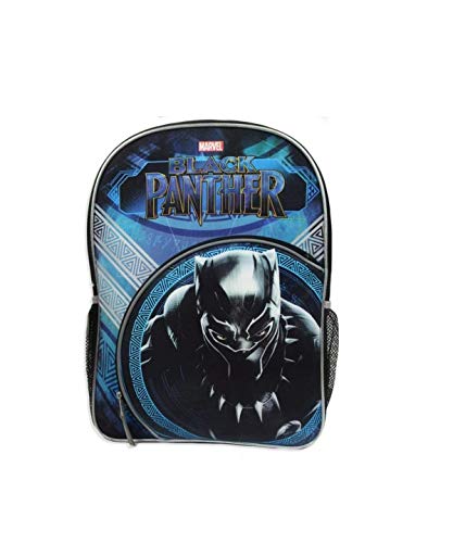 Marvel's Black Panther 16" Blue Backpack W/Bottle Holder