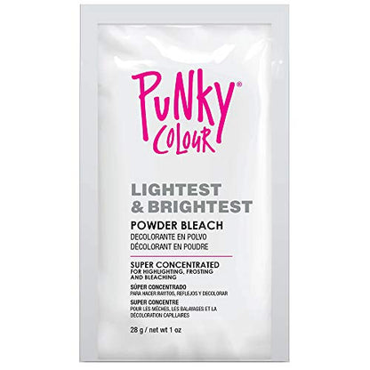 Punky Powder Bleach 28gm Pouch, Affordable Maximum Hair Lightener, Concentrated Formula for Highlighting, Frosting and Bleaching Hair, Lightens Hair - Lifts up to 7 levels