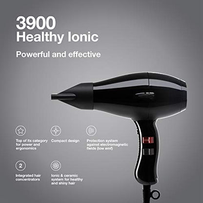 Elchim 3900 Healthy Ionic Ceramic Hair Dryer, Black