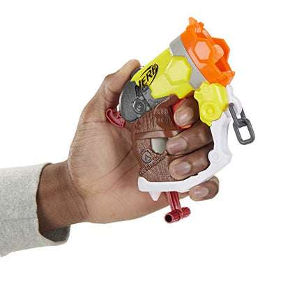 NERF Microshots Overwatch Roadhog Blaster -- Includes 2 Official Elite Darts -- for Kids, Teens, Adults