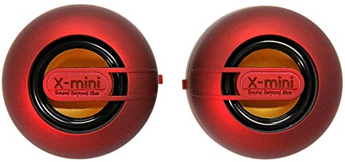 X-Mini MAX XAM15-PU Portable Capsule Speaker System, Stereo, Red