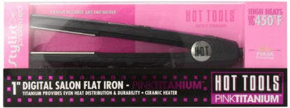 Hot Tools Hpk11 Pinktitanium Digital Salon Titanium Flat Iron 1 Inch