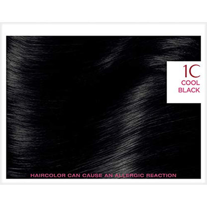 L'Oreal Paris Excellence Creme Permanent Hair Color, 1C Cool Black, 100 percent Gray Coverage Hair Dye, Pack of 1