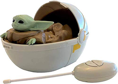 Mandalorian Star Wars The Baby Yoda The Child in Pram - Remote Control Crib Car (Green)