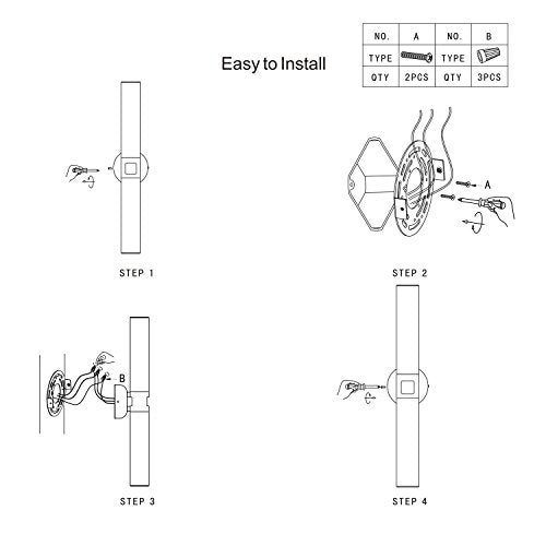 Trend RUNNLY Wall Lamp Sconce Light Bathroom Vanity Lighting, Chrome with Opal Acrylic Shade