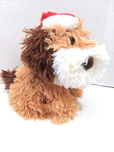 Plush Silly Wild Brown Puppy Dog Spinning Flopping to Jingle Bells Melody Dog