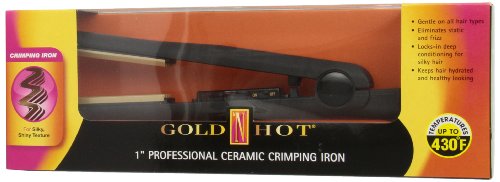 Gold N' Hot GH3010 Professional Ceramic Crimping Iron, 1 Inch GH3010