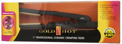 Gold N' Hot GH3010 Professional Ceramic Crimping Iron, 1 Inch GH3010