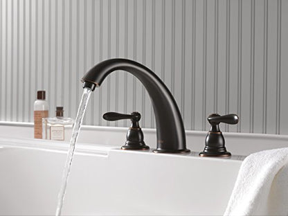 Delta Faucet Windemere 2-Handle Widespread Roman Tub Faucet Trim Kit, Deck-Mount, Oil Rubbed Bronze BT2796-OB (Valve Not Included)