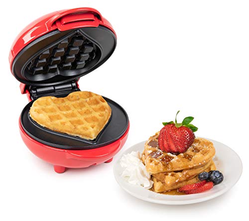 Nostalgia MyMini Heart shaped waffle maker personal hash browns Valentines Gift compact size