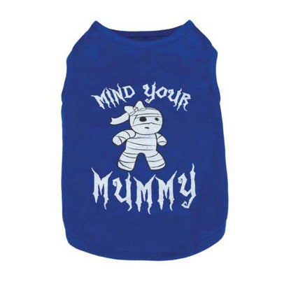 Mind Your Mummy Dog Tee Size: X-Small (10" H x 8.5" W x 0.25" D)