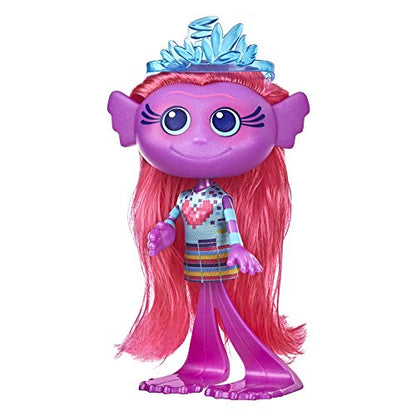 DreamWorks Trolls World Tour Stylin' Mermaid Fashion Doll with Removable Dress and Tiara Accessory, Fashion Doll Toy for Girls