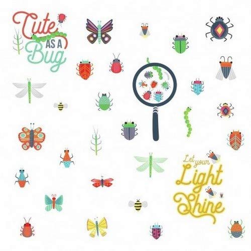 RoomMates RMK3683SCS Colorful Bugs Peel and Stick Wall Decals, Multi