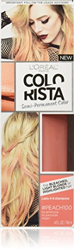 L'Oréal Paris Colorista Semi-Permanent Hair Color for Light Bleached or Blondes, Peach