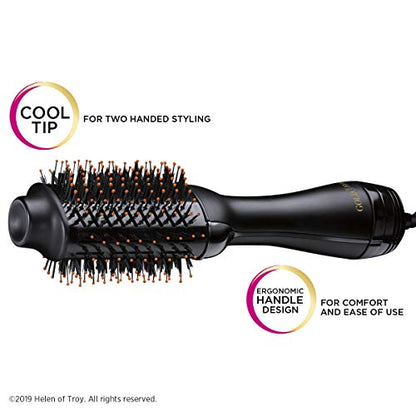 Gold N Hot Professional One-Step Hair Dryer & Volumizer Hot Air Brush, Black