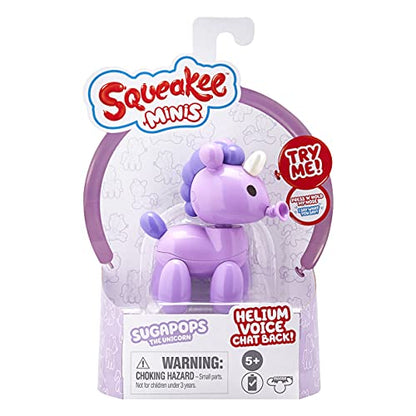 Squeakee Minis Sugapops The Unicorn |Interactive Toy Pet with Chat Back, Multicolor (12317)