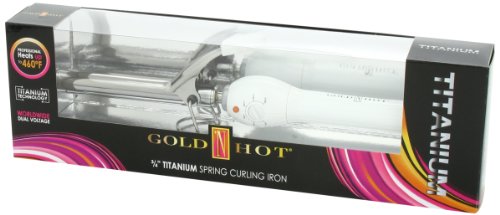 Gold 'N Hot Professional Titanium Spring Curling Iron, 3/4 Inch GH3111