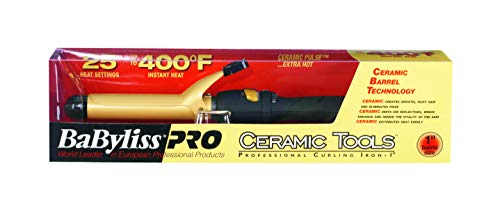 BaBylissPRO CT100S Ceramic Tools Spring Curling Iron, 1 Inch