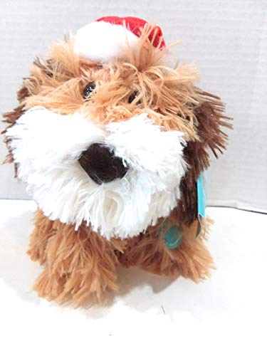 Plush Silly Wild Brown Puppy Dog Spinning Flopping to Jingle Bells Melody Dog