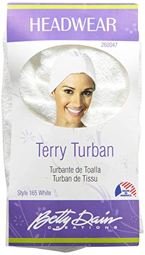 Betty Dain Stretch Terry Cloth Turban, White