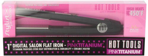 Hot Tools Hpk11 Pinktitanium Digital Salon Titanium Flat Iron 1 Inch